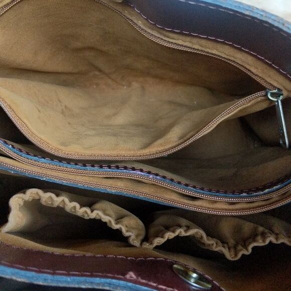 Patricia Nash Burnished Leather-Octavia Crossbody Bucket Bag - Picture 15 of 15